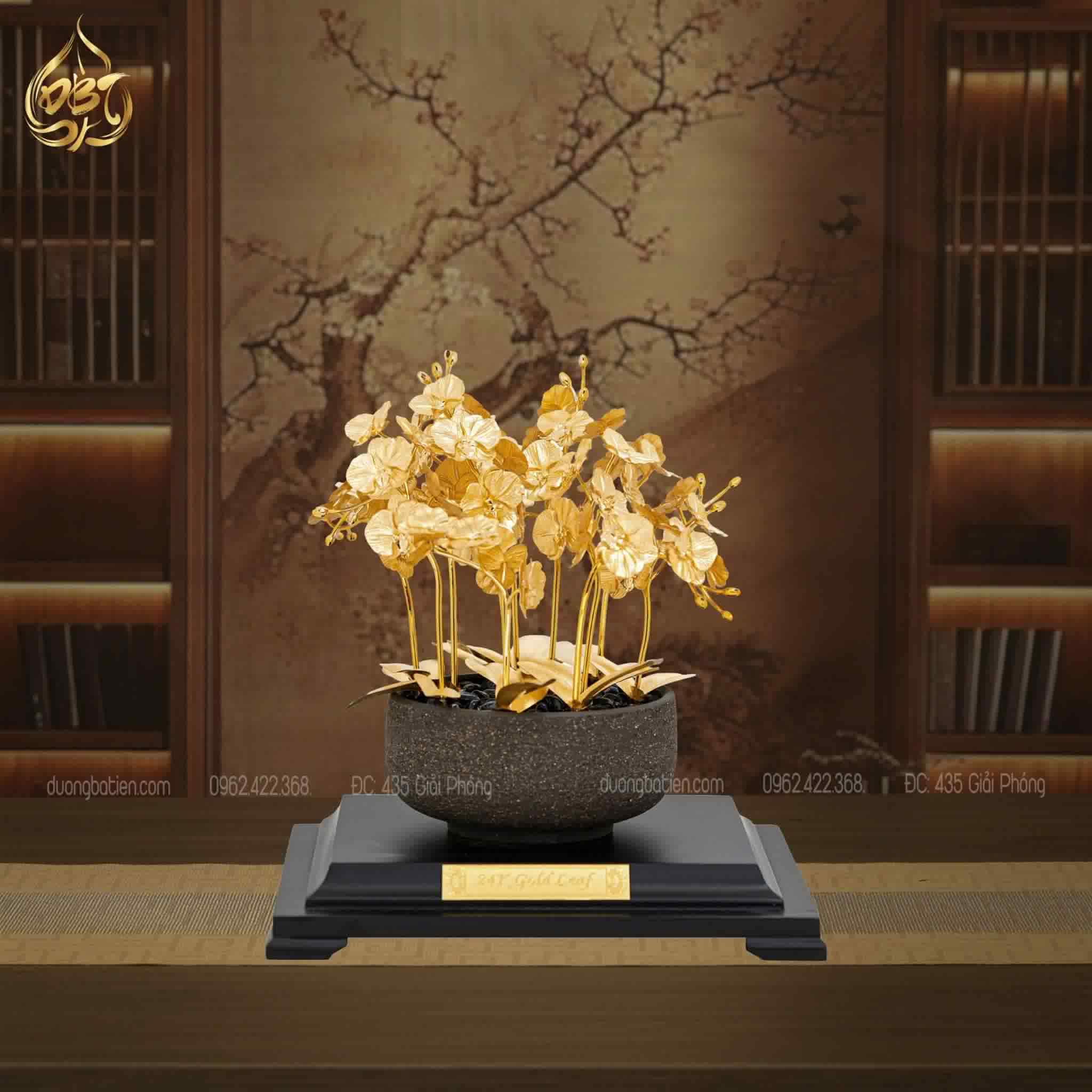 Hoa Lan Phú Quý Dát Vàng 24K – Quà Tặng Sếp Đẳng Cấp