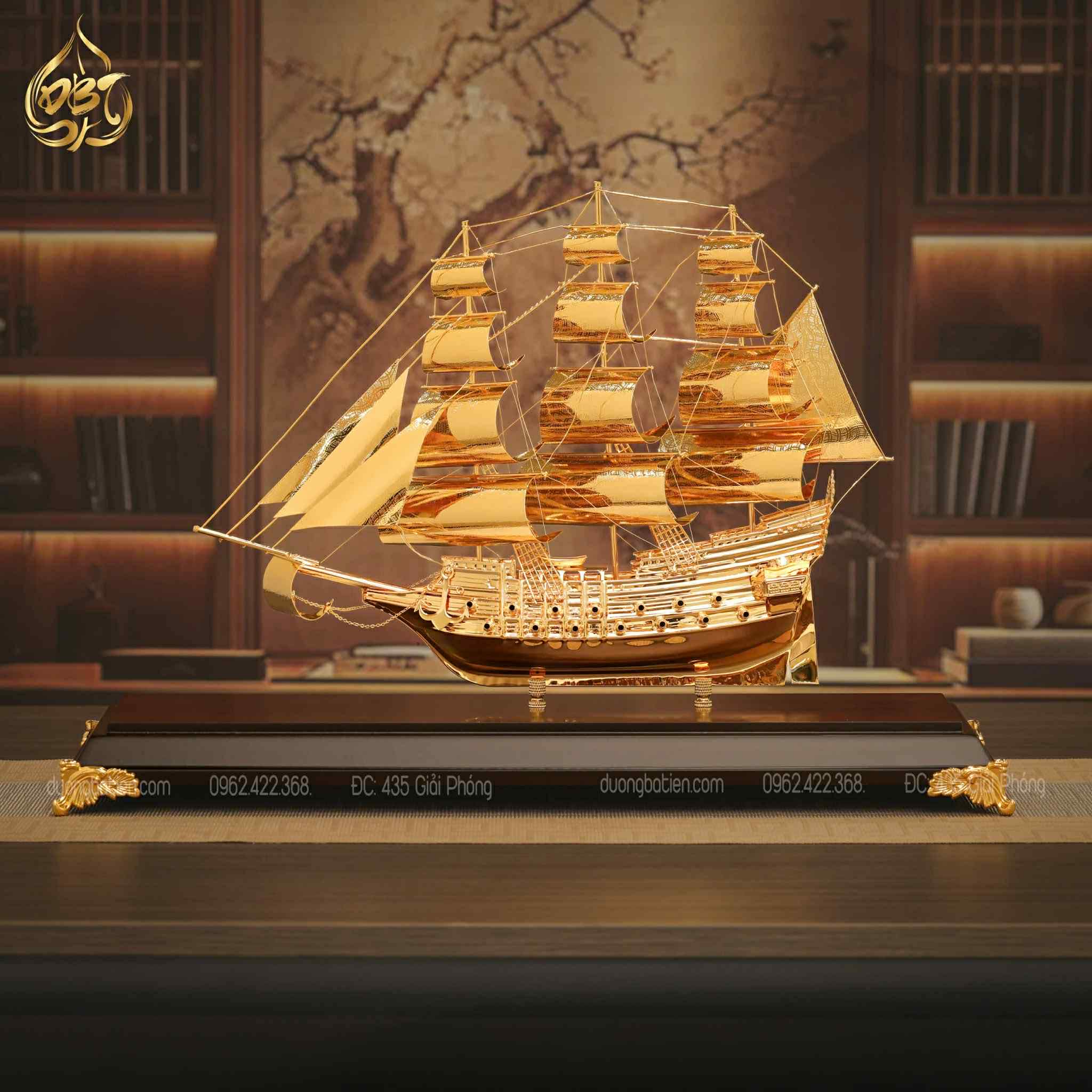 Mô Hình Thuận Buồm Xuôi Gió Mạ Vàng 24K - Cỡ Đại TBD421