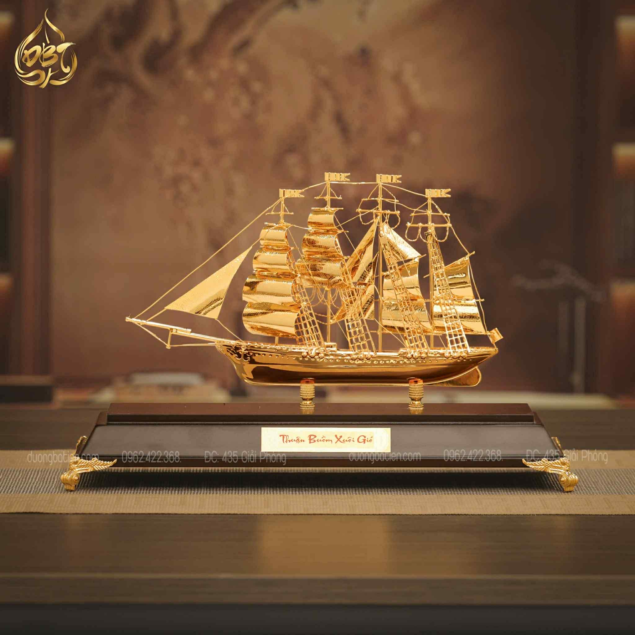 Thuận Buồm Xuôi Gió Mạ Vàng 24K - Thuyền Trung TBT04