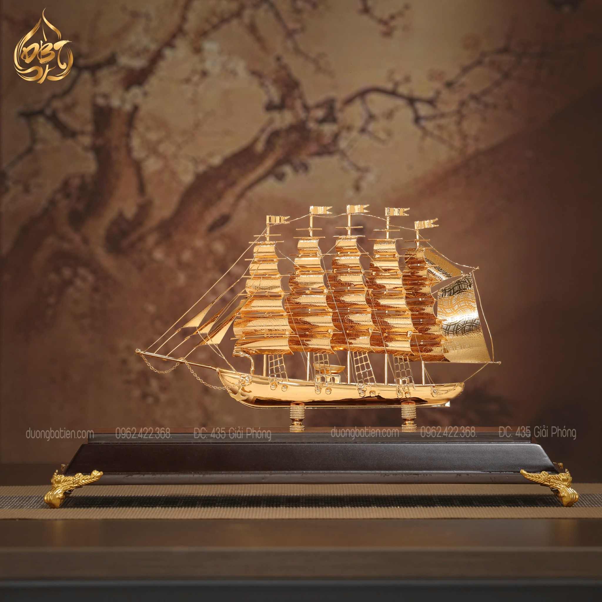 Thuận Buồm Xuôi Gió Mạ Vàng 24K - Cỡ Trung TBT06