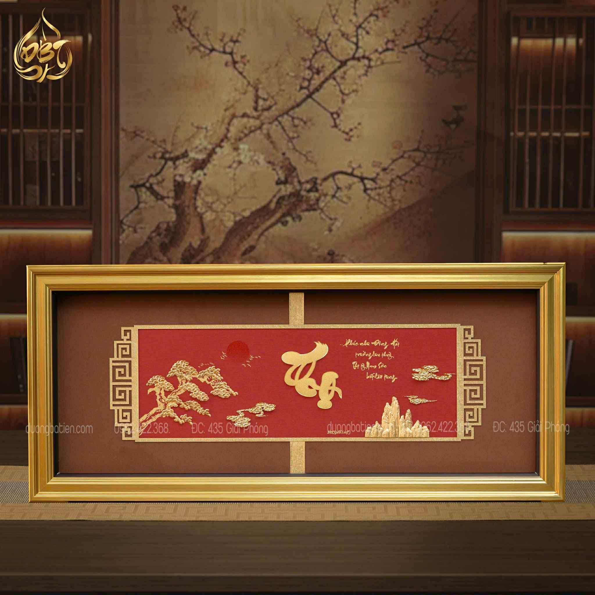 Tranh Chữ Thọ Dát Vàng 24K - Quà Tặng Tết, Mừng Thọ